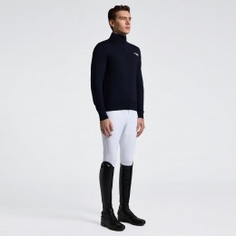 Cavalleria Toscana SS26 CT Merinos с короткой молнией водолазка свитер мужской