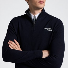 Cavalleria Toscana SS26 CT Merinos с короткой молнией водолазка свитер мужской