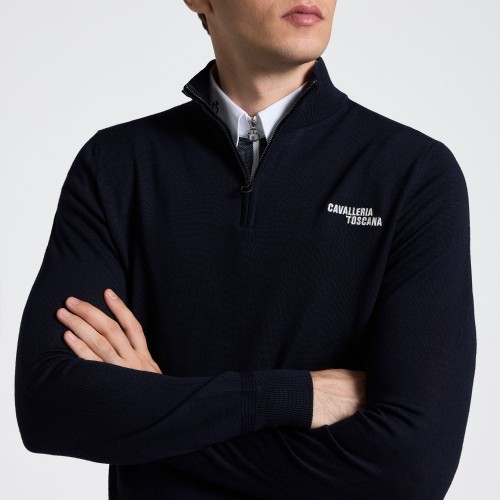 Cavalleria Toscana SS26 CT Merinos Half-Zip Turtleneck Sweater Men