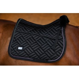 Equestrian Stockholm FW25 Holiday Spring вальтрап из искусственной кожи мехом Crystal чёрный