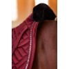 Equestrian Stockholm FW25 Holiday Dressage Saddle Pad Vegan Fur Crystal Bordeaux