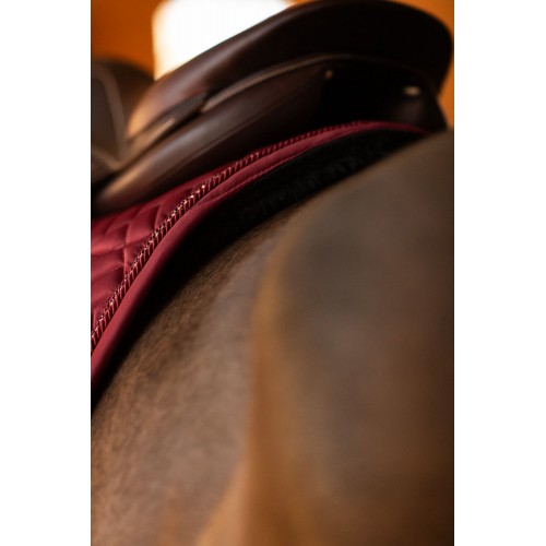 Equestrian Stockholm FW25 Holiday Jump Saddle Pad Vegan Fur Crystal Bordeaux
