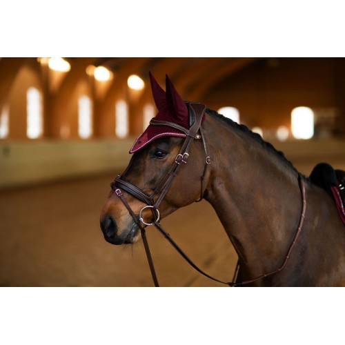 Equestrian Stockholm FW25 Holiday Crystal Bordeaux Ear Net