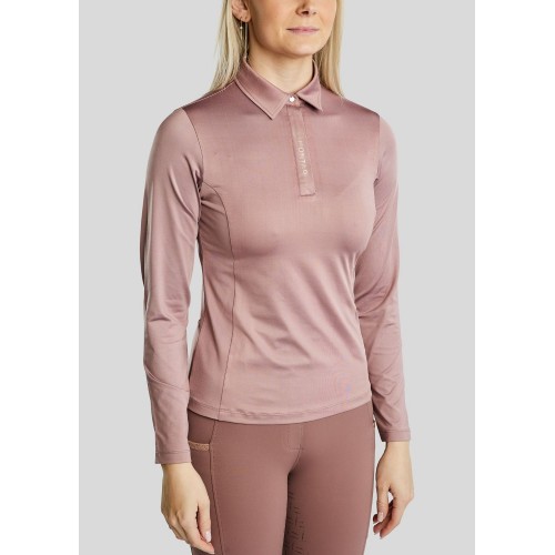 Montar FW25 MoSusan LS Polo Rosegold Print and push button