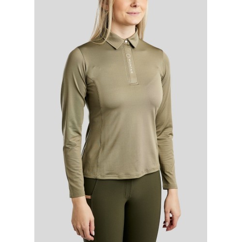Montar FW25 MoSusan LS Polo Rosegold Print and push button