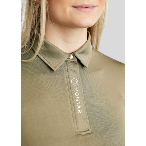 Montar FW25 MoSusan LS Polo Rosegold Print and push button