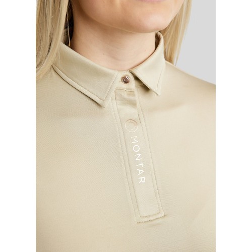 Montar FW25 MoSusan LS Polo Rosegold Print and push button