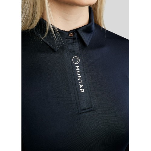 Montar FW25 MoSusan LS Polo Rosegold Print and push button