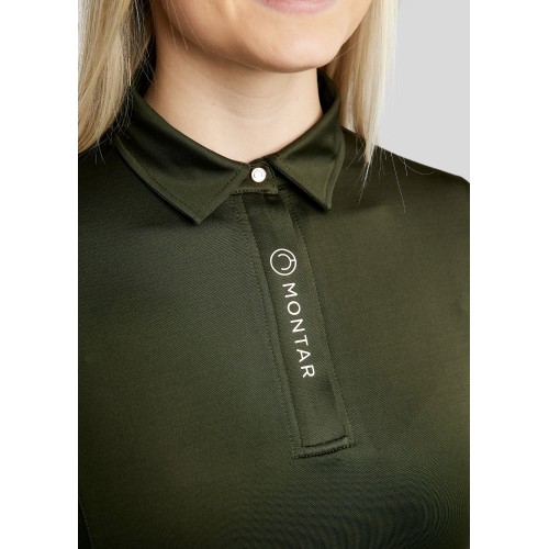 Montar FW25 MoSusan LS Polo Rosegold Print and push button
