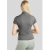 Montar SS26 MoPearl Pintuck Short-Sleeve Polo Grey