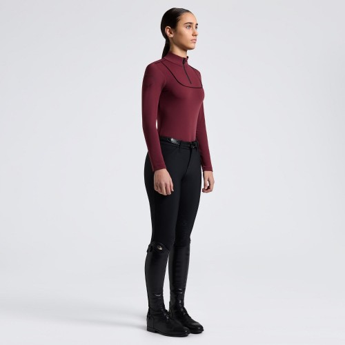 Cavalleria Toscana FW25 CT L/S Warm Jersey w/Piping Training Polo Women's