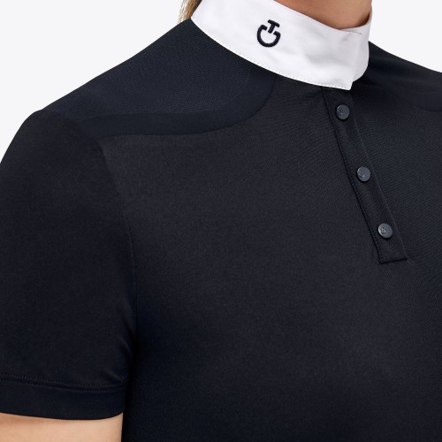 Cavalleria Toscana FW'23 Tech Piquet Button S/S Competition Polo Women