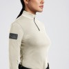 Cavalleria Toscana FW'24 CT Tech Wool Half Zip Training Turtleneck Shirt for Women