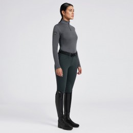 Cavalleria Toscana FW'24 CT Tech шерстяной с короткой тренировочный на молнии водолазка женская рубашка