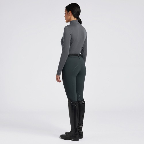 Cavalleria Toscana FW'24 CT Tech Wool Half Zip Training Turtleneck Shirt for Women