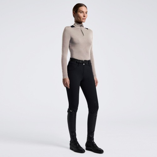 Cavalleria Toscana FW26 CT L/S Tech Wool Half-Zip Training Polo for Women