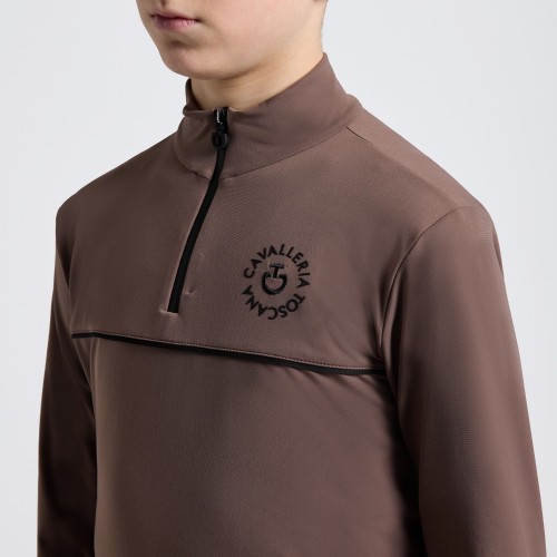 Cavalleria Toscana FW25 CT L/S Warm Jersey with Piping Boys' Training Polo