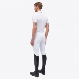 Cavalleria Toscana FW'23 CT Piquet S/S турнирный молнией поло джерси логотип Pocket мужской