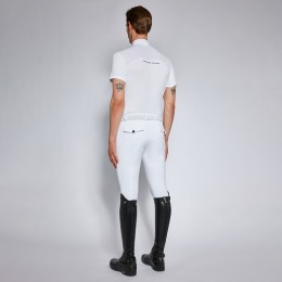 Cavalleria Toscana SS'24 CT Tech Piqué S/S турнирный Button мужское поло турнирная рубашка