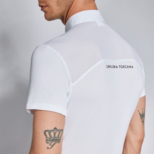 Cavalleria Toscana SS'24 CT Tech Piqué S/S Competition Button Polo Men's Competition Shirt