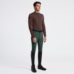 Cavalleria Toscana FW25 CT Tech шерстяной с короткой тренировочный на молнии L/S водолазка мужской