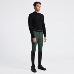 Cavalleria Toscana FW25 CT Tech шерстяной с короткой тренировочный на молнии L/S водолазка мужской