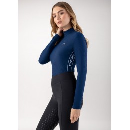 Equiline FW25 тренировочная рубашка с короткой молнией Costa