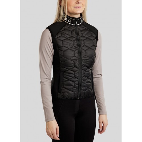 Montar FW25 MoSille Hybrid Bodywarmer with Silver Foil Viv Print