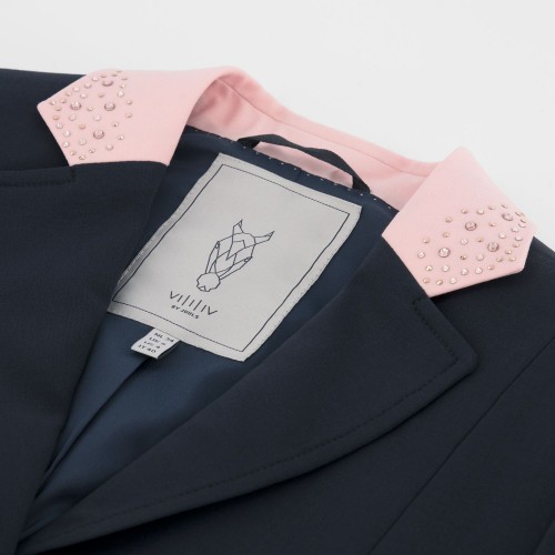 Juul C Tailcoat Navy with Rose details swarovski