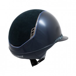 Samshield 2.0 Miss Shield Glossy синий из алькантары топ Glacier синий Frontalband 300 SW Dark синий Chrome чёрный Blazon