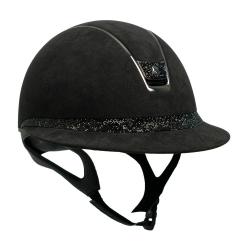 Samshield 2.0 Miss Shield Black Alcantara Ultra Fine Rock Jet Black Frontal Band Blazon Chrome Black Trim
