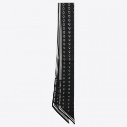Cavalleria Toscana FW25 CT Jacquard логотип Silk Foulard Scarf-чёрный-TU