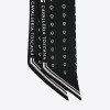 Cavalleria Toscana FW25 CT Jacquard Logo Silk Foulard Scarf-Black-TU