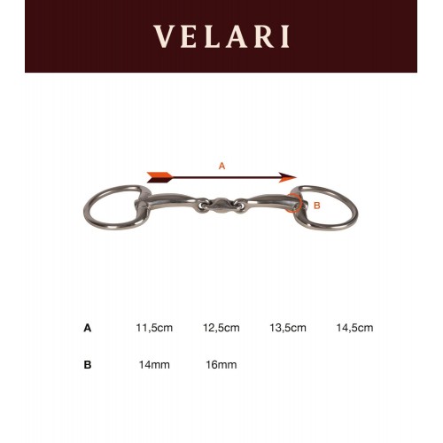 Velari Double Jointed Eggbutt Snaffle Bit Sweet Copper 14 mm