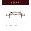 Velari Single-Jointed Full Cheek Snaffle Bit Stainless Steel 16 mm