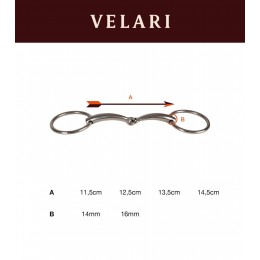 Velari односоставный трензель на кольцах Sweet Iron 16 мм