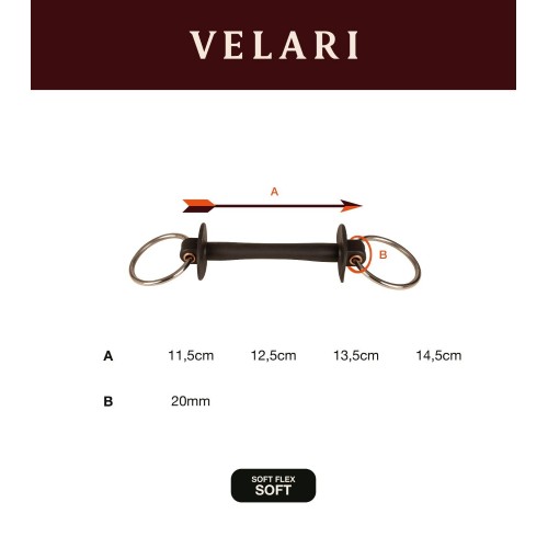Velari Snaffle Soft Flex Loose Ring Soft 20mm