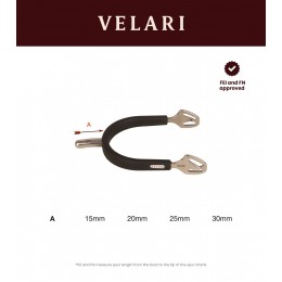 Velari Rounded шпоры Stainless Steel с резиновой вставкой
