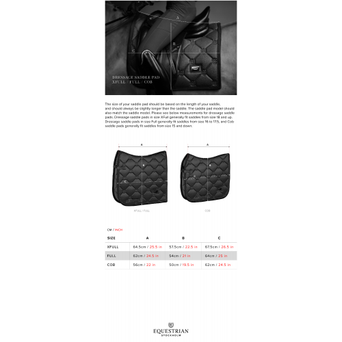 Equestrian Stockholm FW'24 Modern Mocha Modern Dressage Saddlepad