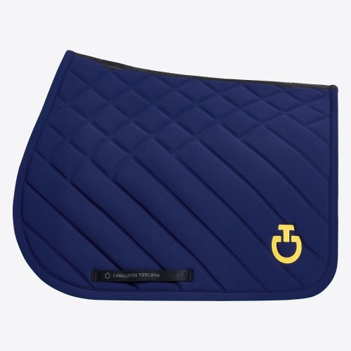 Cavalleria Toscana SS25 Diamonds and Lines Quilted Jersey Jumping Saddle Pad