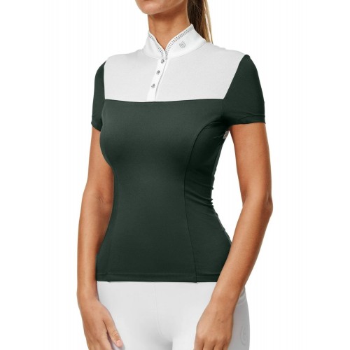 Equestrian Stockholm Sycamore Green Revenew Competition Shirt Short Sleeve