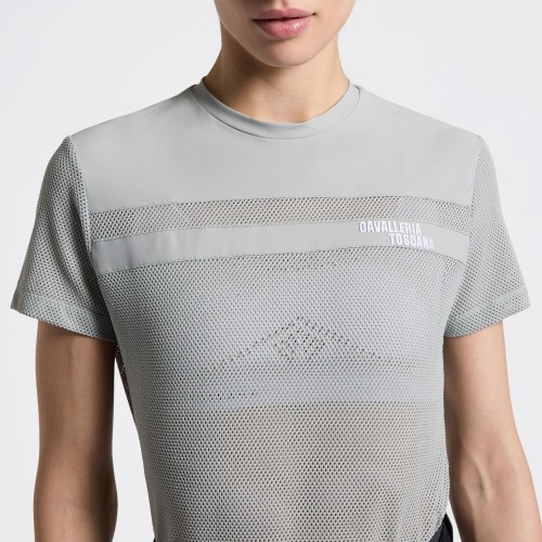 Cavalleria Toscana SS26 CT Perforated Insert S/S Women's T-Shirt