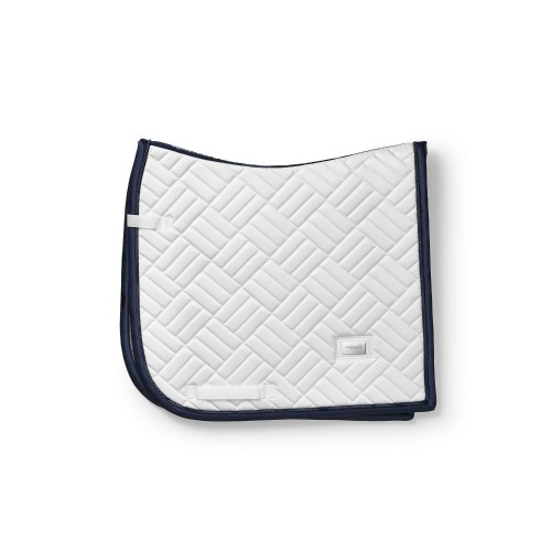 Equestrian Stockholm Modern White Navy Dressuurdekje